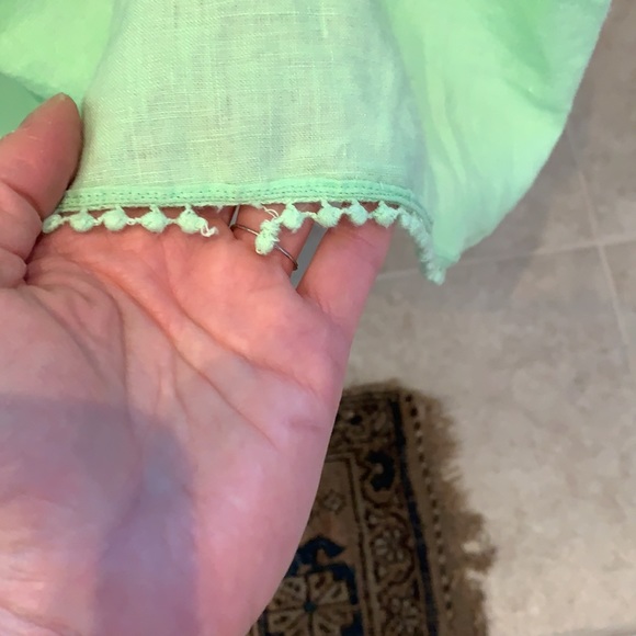 Lime green Calypso high/low linen dress - Picture 5 of 5